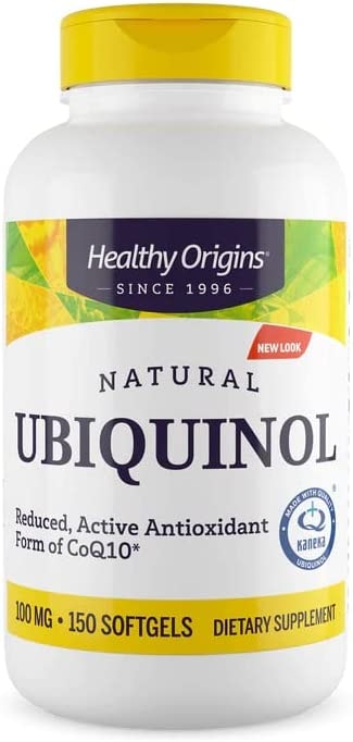 Produktbild von Healthy Origins Natural Ubiquinol mit Kaneka QH, 100mg, hochdosiert, 150 Weichkapseln, Laborgeprüft, Glutenfrei, Sojafrei, Ohne Gentechnik, Großpackung