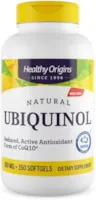 Produktbild von Healthy Origins Natural Ubiquinol mit Kaneka QH, 100mg, hochdosiert, 150 Weichkapseln, Laborgeprüft, Glutenfrei, Sojafrei, Ohne Gentechnik, Großpackung