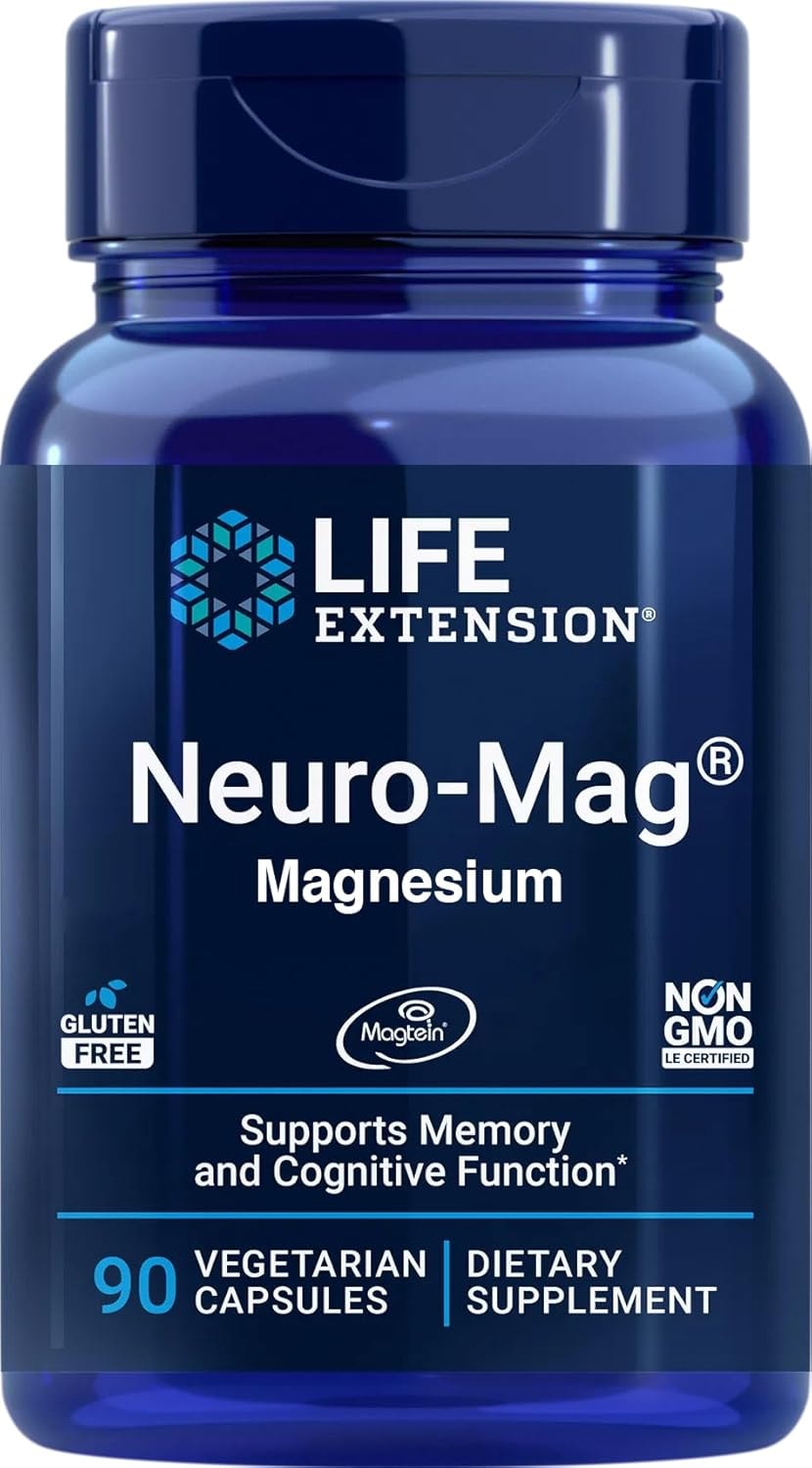 Produktbild von Bewertung Life Extension Neuro-Mag® Magnesium L-Threonate Optimale Unterstützung für kognitive Gesundheit und Gedächtnisfunktion 90 Kapseln