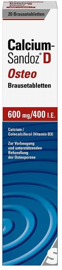 Produktbild von Hexal - Calcium-Sandoz D Osteo 600 mg/400 I.E. Brausetabletten, 20 St. Tabletten