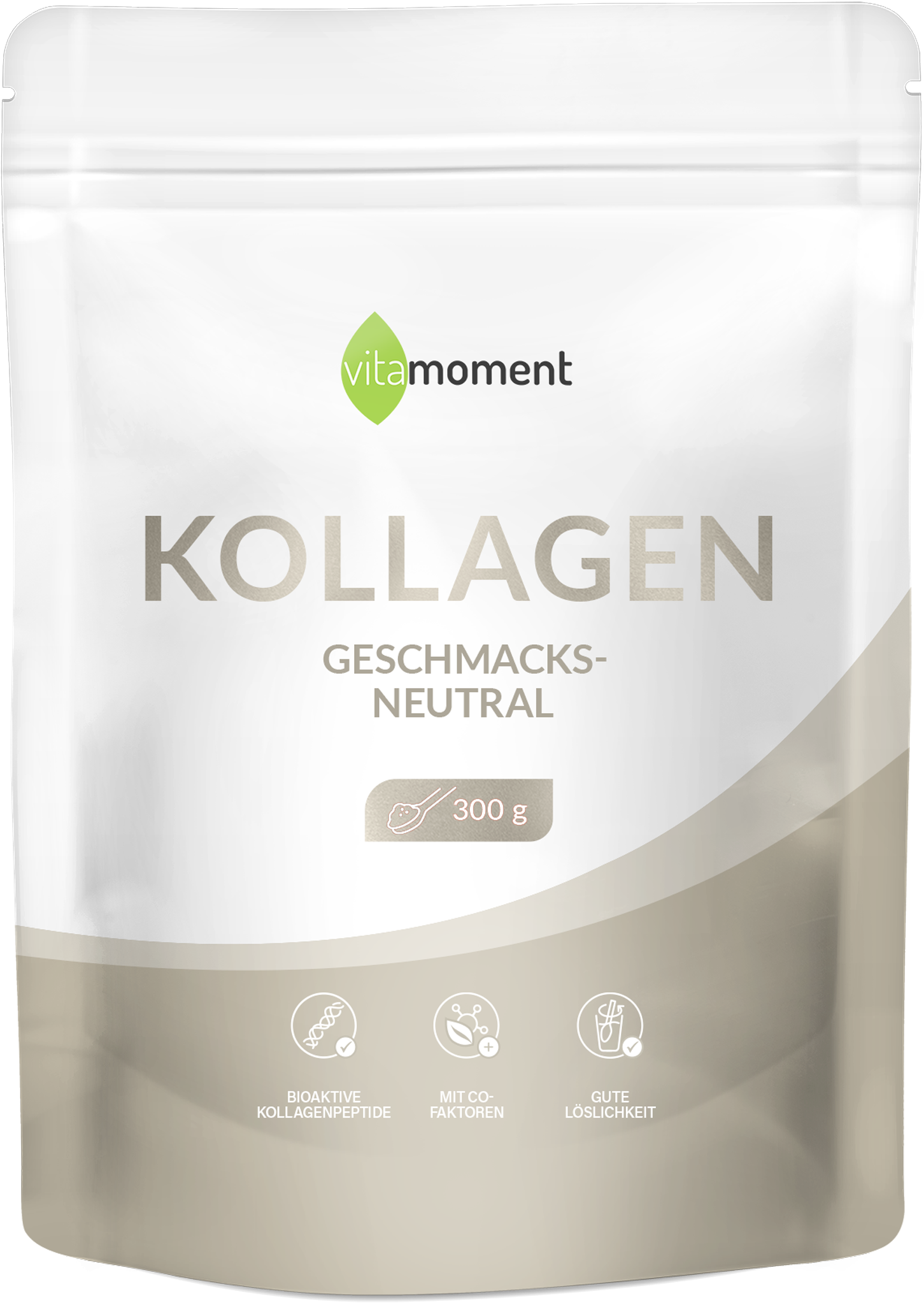 Produktbild von Bewertung vitamoment Kollagen-Pulver Kollagen-Peptide aus Weidehaltung Zink Kupfer Vitamin C Gelenke Knochen Gewicht Stoffwechsel Haut Haare Nägel