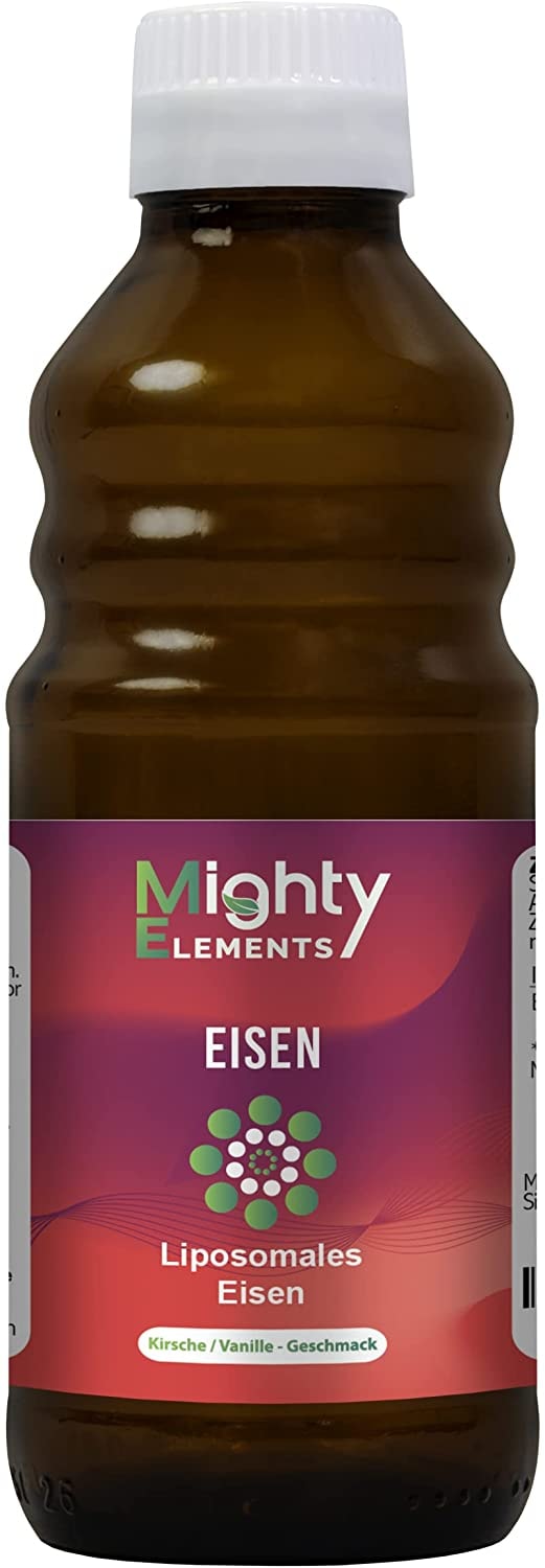 Produktbild von Mighty Elements Liposomales Eisen 15mg I flüssig I 25 Portionen I neue Formel I toller Geschmack I vegan I hohe Bioverfügbarkeit I Mighty Elements I 100ml Glasflasche