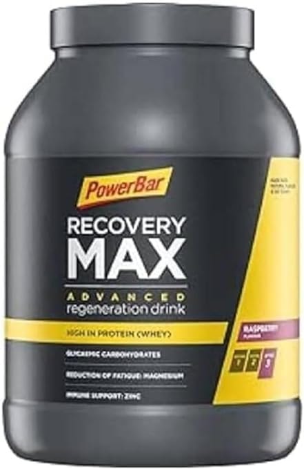 Produktbild von Bewertung Powerbar Recovery Max Regenerations Whey Drink im Expertencheck mit Kohlenhydraten Magnesium Zink Raspberry 1144g