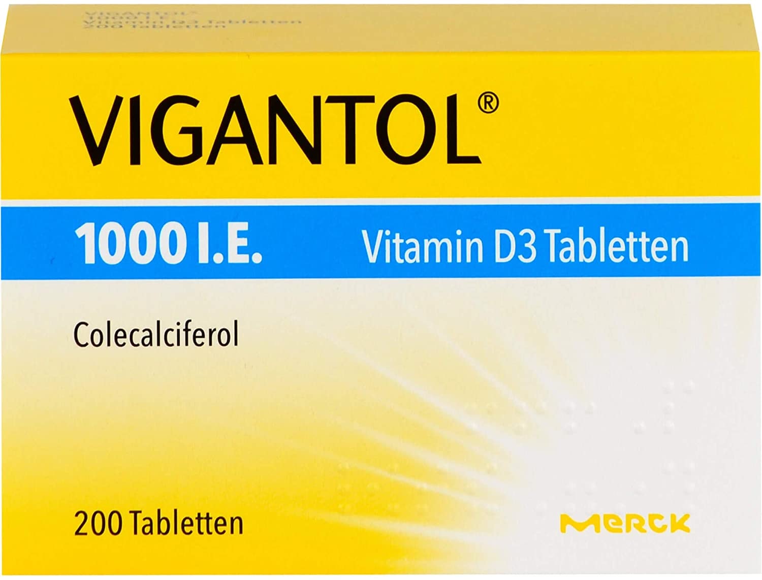 Produktbild von Merck Vigantol 1.000 I.E. Vitamin D3 Tabletten, 200 St