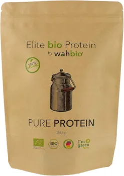 Produktbild von Bewertung WAHBIO Bio Protein Pulver Molkeproteinisolat, Molkeproteinkonzentrat sowie Protein aus Ei und Soja 4 Komponenten Bio-Protein-Pulver