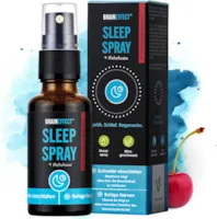 BRAINEFFECT SLEEP SPRAY [0,5mg, 30ml] - Melatonin Schlaf - Einschlafspray mit Schlafbeeren und Lavendel-Extrakt + Vitamin B6 - Inkl. Schlafcoach-App (Kirsche)