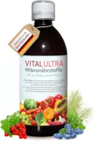 Produktbild von Bewertung Vital Ultra 480 ml Mikronährstoffkonzentrat mit Vitaminen, Mineralien, Spurenelementen, Pflanzenstoffen und Omega-3-Fettsäuren, flüssiges Lebensmittel aus über 70 Zutaten mit bis zu 60 Portionen