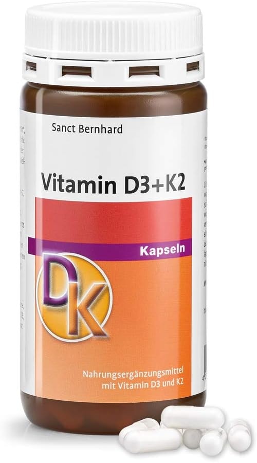 Produktbild von Bewertung Sanct Bernhard Vitamin D3+K2-Kapseln Menachinon-7 & MK-7 180 Kapseln
