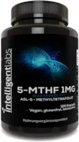 Produktbild von Bewertung Intelligent Labs 1MG L-5 MTHF von Intelligent Labs, 120 Kapseln für 4 Monate, L-5 Methyltetrahydrofolat aktiverte Folsäure Nahrungsergänzung als Quadrerfolsic