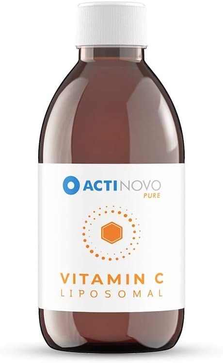 Produktbild von ActiNovo Vitamin C | 25 Tagesdosen à 1000 mg Vitamin C | Vegan | 250 ml | Hochdosiert & laborgeprüft | 24h-Versorgung | Wirksamer als Pulver & Serum | Liposomal | Glutenfrei | Made in Germany