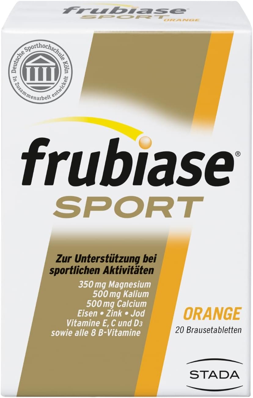 Produktbild von Bewertung frubiase SPORT Orange Nahrungsergänzungsmittel mit hochdosierten Mineralstoffen, Vitaminen und Spurenelementen - Nährstoffversorgung beim Sport - 1 x 20 Brausetabletten