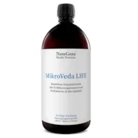 Produktbild von Bewertung NatuGena MikroVeda LIFE bioaktives Enzymferment 33 fermentierte Mikroorganismen Darmbakterien und 20 Kräutern Bio-Qualität für Darmflora mit Vitalpilz Reishi und Bakterien