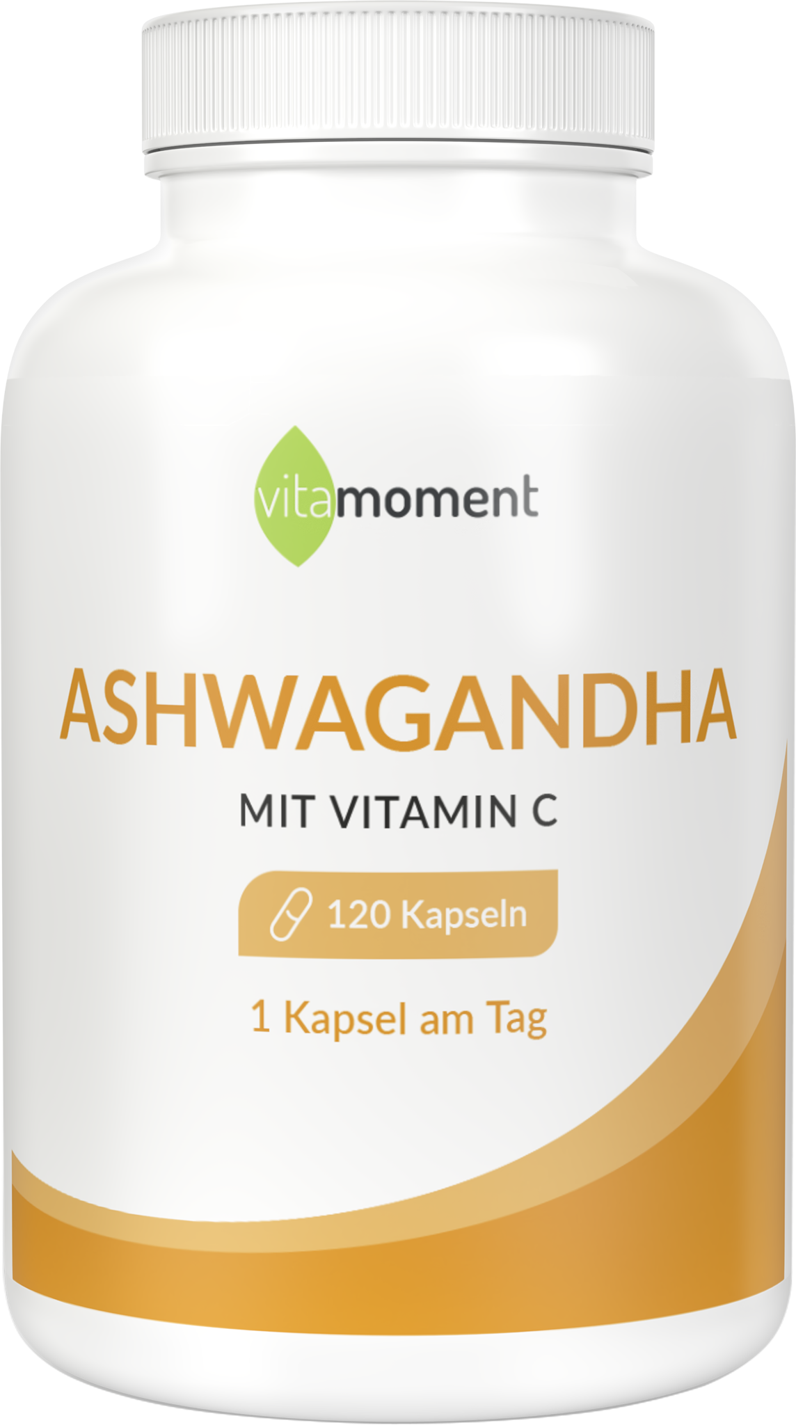 Produktbild von Bewertung vitamoment Ashwagandha mit Vitamin C Kapseln Ashwagandha-Extrakt KSM 66 Vitamin C Immunsystem Nerven Psyche Entspannung
