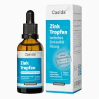 Produktbild von Bewertung Casida Zink Tropfen aus der Apotheke 50ml laborgeprüft Zink-Sulfat flüssig Ionisches Zink ohne Alkohol Vegan