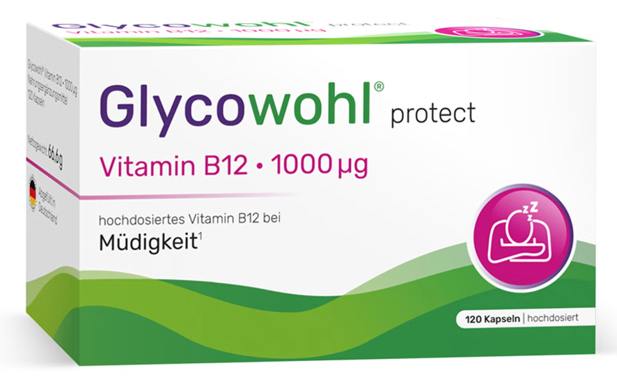 Produktbild von Bewertung Glycowohl Vitamin B12 1000 µg 120 St - PZN 18904771
