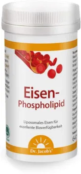 Dr. Jacob’s Eisen Phospholipid Dose 64 g für Blutbildung Konzentration und weniger Müdigkeit mit Vitamin C Eisen Vitamin B12 Liposomal Kein Eisengeschmack Auch für Kleinkinder 100 Portionen