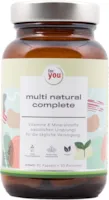Produktbild von for you - multi natural complete aus natürlichen Pflanzenextrakten | 100% natürliches, hochdosiertes Premium Multivitamin Präparat | 90 Kapseln | breites Spektrum an Vitaminen und Mineralstoffen