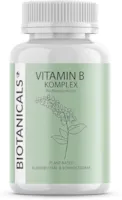 Produktbild von Biotanicals - Vitamin B Komplex (90 Kapseln) - Pflanzliches Vitamin B Complex aus Buchweizenkeimextrakt. Bio-aktive Vitamin B-Form. (Mit Biotin und B12) vegan