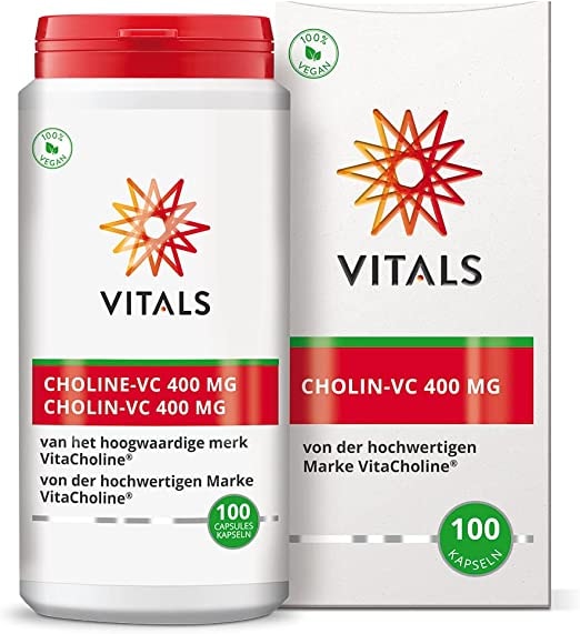Produktbild von Bewertung VITALS Cholin-VC 400 mg 100 Kapseln mit elementarem Cholin von der Marke VitaCholine® 100% vegan.