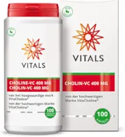 Produktbild von Bewertung VITALS Cholin-VC 400 mg 100 Kapseln mit elementarem Cholin von der Marke VitaCholine® 100% vegan.