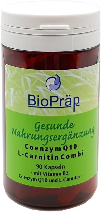 Produktbild von BioPräp Coenzym Q10 L-Carnitin Combi Kapseln | 90 Zellulose Kapseln