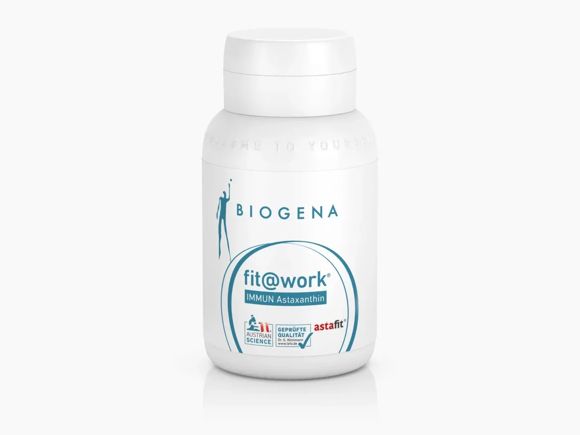 Produktbild von Bewertung BIOGENA fit@work IMMUN Astaxanthin