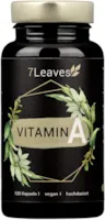 Produktbild von 7Leaves Vitamin A VEGAN & hochdosiert - 10000 iE / 3000 µg Retinol (Retinylacetat) - 120 vegane Kapseln stärken das IMMUNSYSTEM - 7Leaves - made in Germany