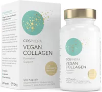 Produktbild von COSPHERA Kollagen Kapseln Vegan - Kollagen Hyaluron Kapseln vegan mit Vitamin C, Biotin, OPC, Zink und Kupfer hochdosiert - Vollagen® Komplex 100% pflanzlich