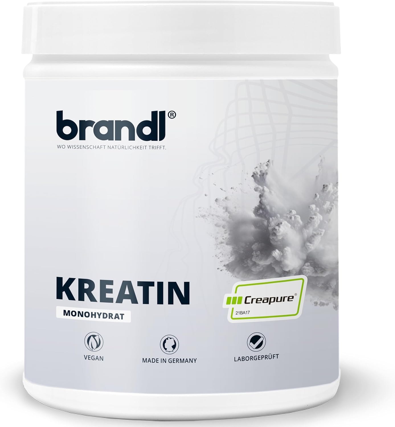 Produktbild von Bewertung brandl Kreatin CREAPURE Creatin Monohydrat Pulver 500g 100% Made in Germany