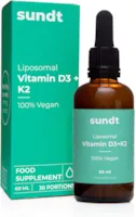 Produktbild von sundt SUPPLEMENTS Vitamin D3 K2 Tropfen liposomal Zucker und Gluten frei 60 ml Flasche Vegan GMO-frei MADE IN EU |