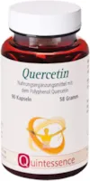 Produktbild von Bewertung Quintessence Wissen, was gut tut Quercetin 90 Kapseln 500 mg Quercetin pro Kapsel, 100% Reinstoffqualität ohne technische Hilfsstoffe, Vegan, ohne Farbstoffe und künstliche Aromen, Produziert in Österreich