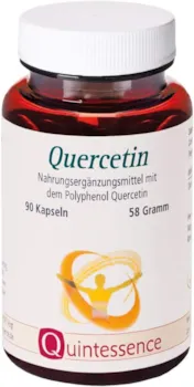 Produktbild von Bewertung Quintessence Wissen, was gut tut Quercetin 90 Kapseln 500 mg Quercetin pro Kapsel, 100% Reinstoffqualität ohne technische Hilfsstoffe, Vegan, ohne Farbstoffe und künstliche Aromen, Produziert in Österreich