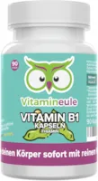 Vitamineule Vitamin B1 Kapseln (Thiamin) - hochdosiert, natürlich & vegan - 200mg - ohne künstliche Zusatzstoffe - Qualität aus Deutschland - Thiaminhydrochlorid - Vitamineule®