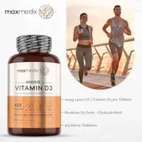 MaxMedix Vitamin D3 Tabletten - 425 Tabletten - Vegetarisches Vit D 4000IE (1 Tablette alle 4 Tage) - 100% reines Cholecalciferol - Sonnenvitamin Nahrungsergänzungsmittel für Jung & Alt - Maxmedix