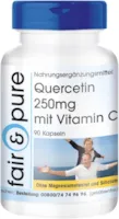 Fair & Pure Quercetin 250mg mit Vitamin C vegan ohne Magnesiumstearat 90 Quercetin-Kapseln