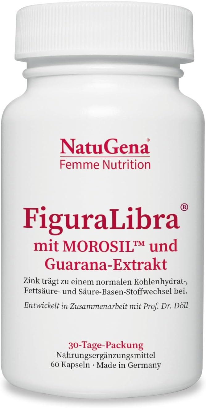 Produktbild von Bewertung NatuGena FiguraLibra MOROSIL Guarana Extrakt 60 Kapseln 1 Monats Packung