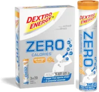Produktbild von Bewertung Dextro Energy Elektrolyte Tabletten ohne Zucker 3er Pack Orange zuckerfrei Electrolyte Tablets mit Mineralstoffen Anti-Kater Elektrolyte Tabletten