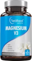 Produktbild von Redfood Magnesium V3 Kapseln 180 Kapseln 6 Monatsvorrat 300mg elementares Magnesium vegan Redfood Magnesium-Carbonat Magnesium-Citrat Magnesium Oxid-Beste Bioverfügbarkeit ohne Magnesiumstearat