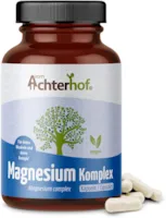 Produktbild von Bewertung Achterhof Magnesium Komplex 180 Kapseln hochdosiert 854mg Magnesium aus 3 elementaren Magenesium Komponenten Magnesiumtaurat Magnesiummalat Magnsiumbisglycinat hohe Bioverfügbarkeit vom Achterhof