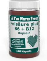 Produktbild von Hirundo Products The Nutri Store Folsäure + B12 + B6 Kapseln 120 Stk. Bei einem Mangel an Vitamin B6, B12 und Folsäure