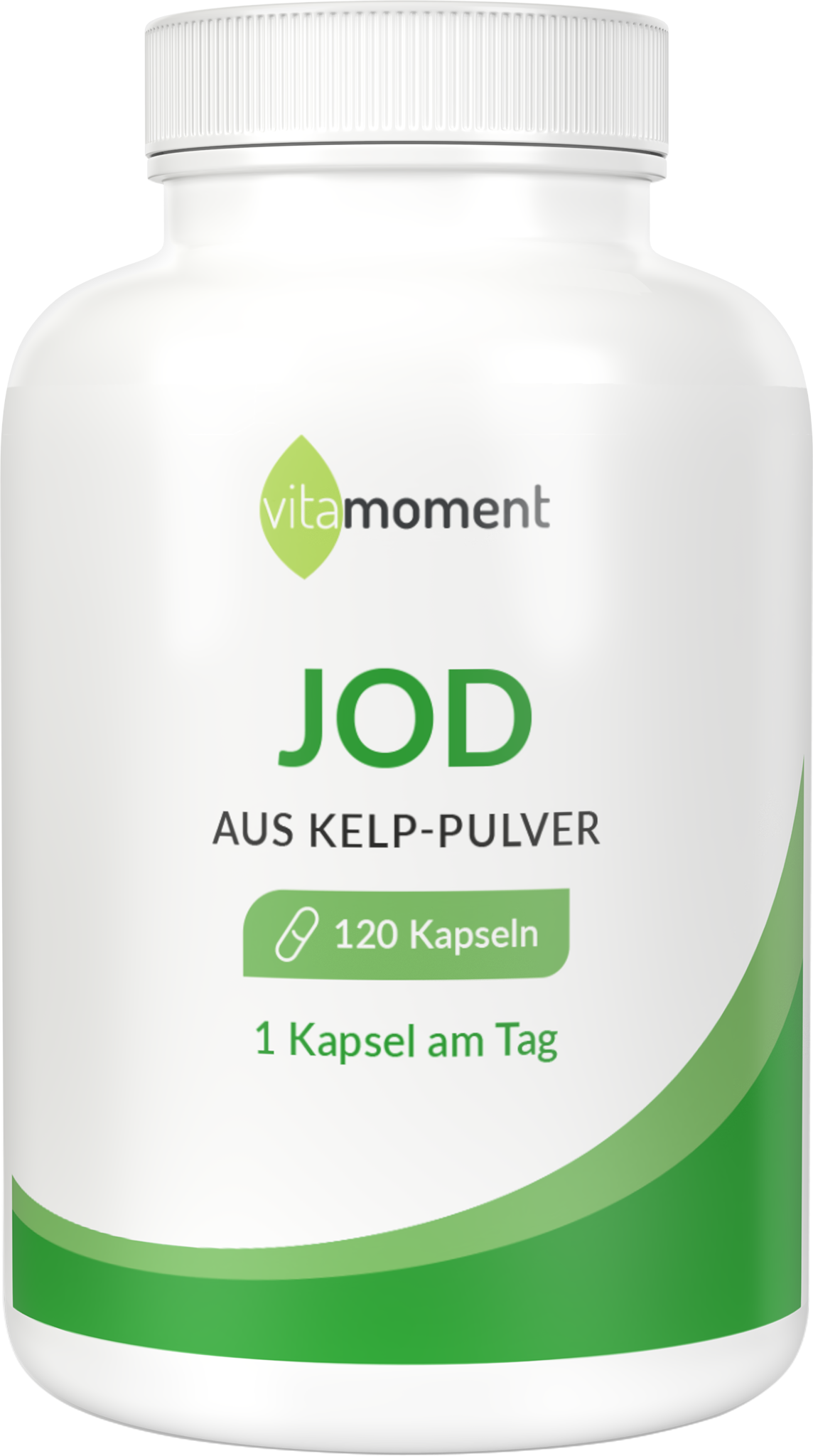 Produktbild von Bewertung vitamoment Jod Kapseln pflanzliches Bio-Kelp zertifizierte Alge Schilddrüse