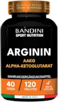 Bewertung BANDINI AAKG 120 Tabletten L-Arginin-Alpha-Ketoglutarat Premium Arginin Aminosäure Für Ausdauer und Muskelerholung PrePost Workout Laborgeprüft, vegan, hochdosiert, ohne Zusätze, GVO-frei