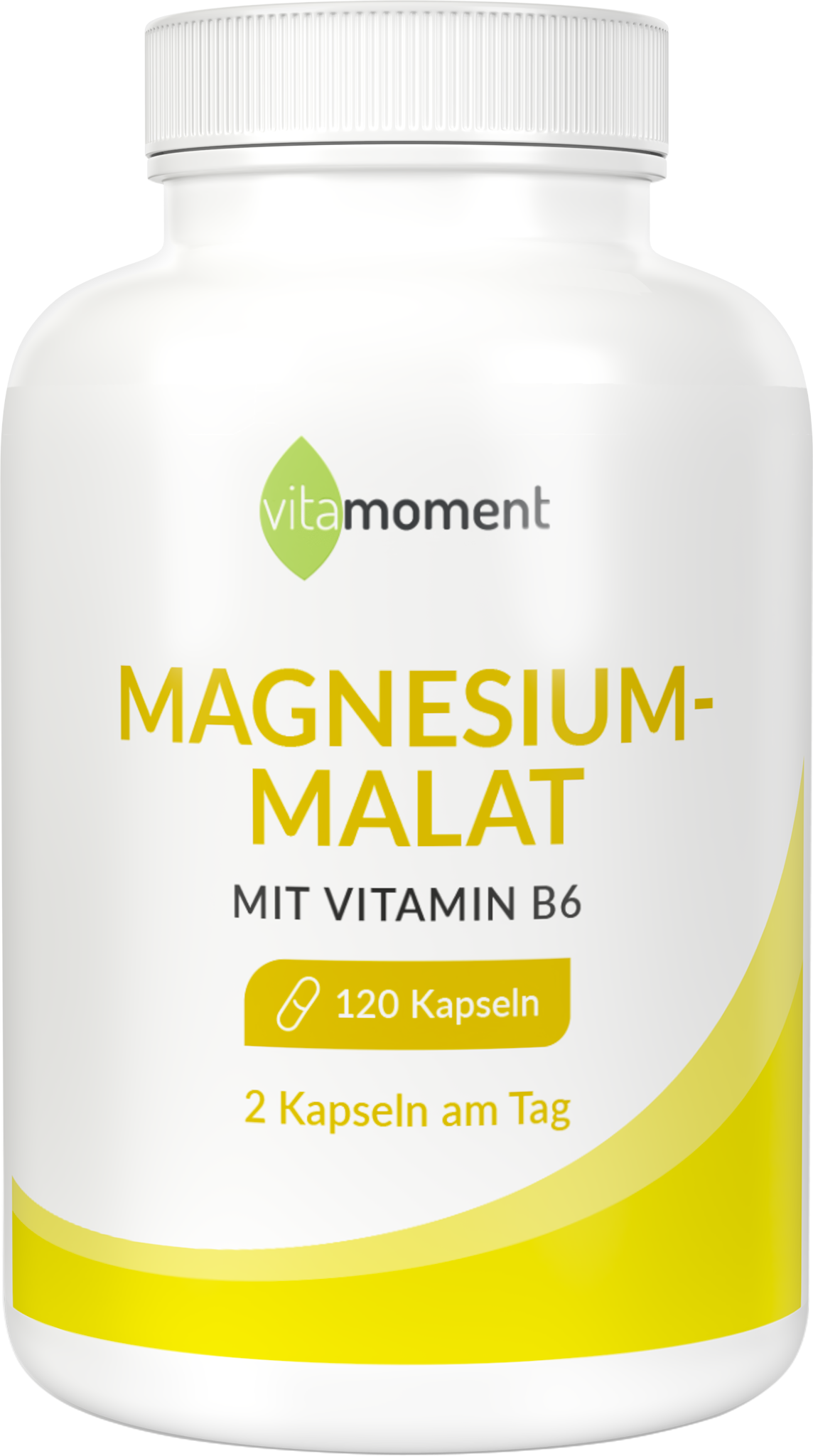Produktbild von Bewertung vitamoment Magnesiummalat Kapseln Magnesium Vitamin B6 aktiviert Energiestoffwechsel Muskeln Nervensystem