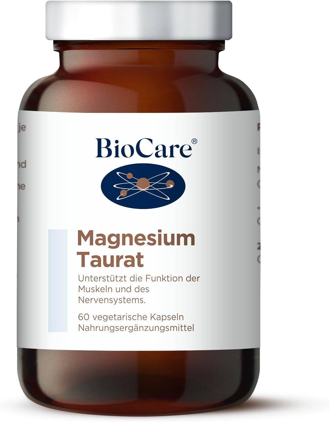 Produktbild von Bewertung BioCare Magnesium Taurat Unterstützt die Funktion der Muskeln und des Nervensystems 60 vegetarische KapselnNahrungsergänzungsmittel