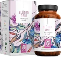 Produktbild von Bewertung NATURTREU Blütenrein Mariendistel Artischocke Löwenzahn Kapseln Leber Komplex mit Cholin für die normale Funktion der Leber Mariendistel Hochdosiert 80% Silymarin 200 mg 120 Kapseln