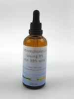 Produktbild von Bewertung Powervitalshop 24 Lithiumchlorid wässrige Lösung 9% min. 99% reinst 100ml in Pipettenglasflasche für Laborzwecke