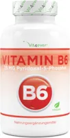 Vit4ever Vitamin B6 als P-5-P - 240 Tabletten extra hochdosiert mit 25 mg (Pyridoxal-5-phosphat) - Premium: Bioaktives Vitamin B6 - Laborgeprüft - Ohne unerwünschte Zusätze - Vegan