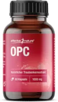 Produktbild von Bewertung effective nature OPC Traubenkernextrakt Kapseln hochdosiert 1000 mg Traubenkernextrakt und 500 mg reines OPC 60 Kapseln für einen Monat ohne Zusatzstoffe