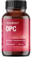 effective nature OPC Traubenkernextrakt Kapseln hochdosiert - 1000 mg Traubenkernextrakt und 500 mg reines OPC - 60 Kapseln für einen Monat - Ohne Zusatzstoffe