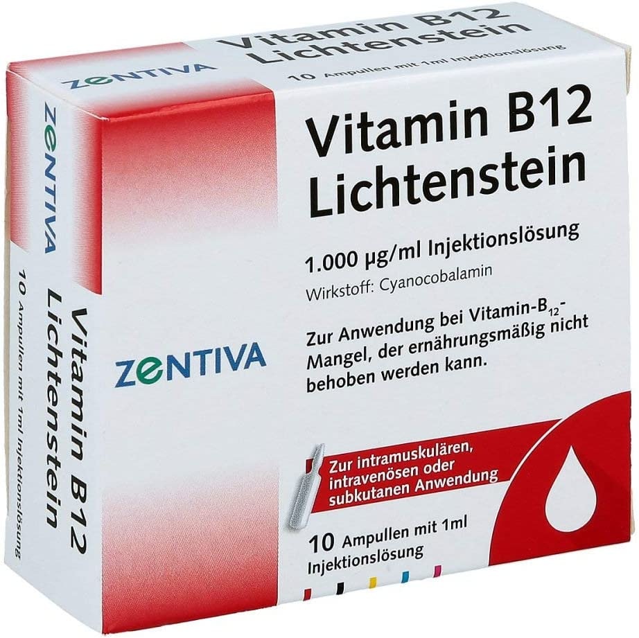 Produktbild von Bewertung Zentiva Pharma GmbH Vitamin B12 Lichtenstein 1000 µg/ml Injektionslösung, 10 St. Ampullen